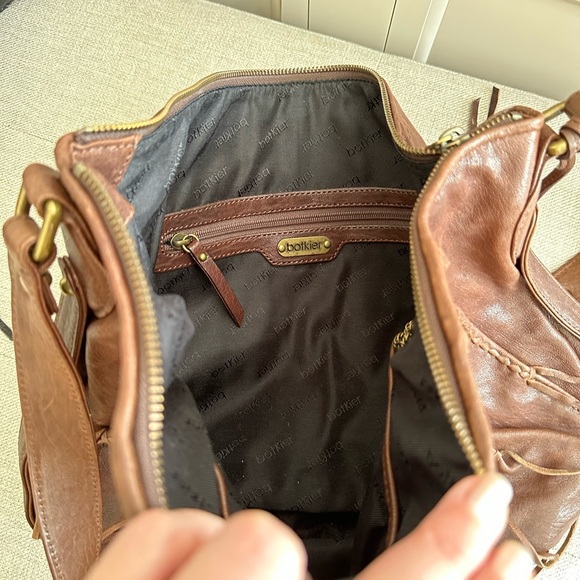 Botkier Leather Boho Crossbody Shoulder Strap Brown Bag - Picture 4 of 4